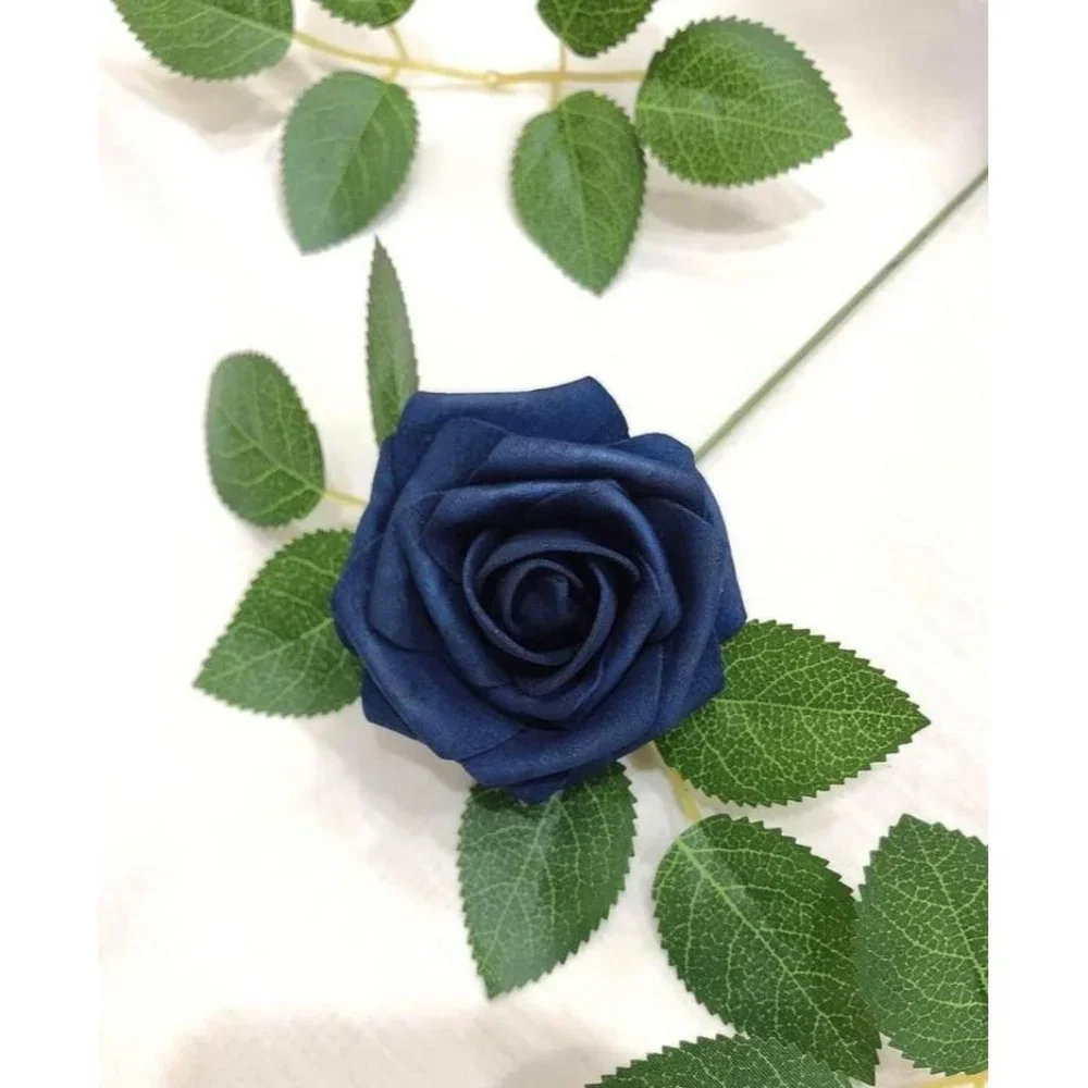 25 Count Navy Blue Roses for Wedding Flowers Bouquet Centerpiece Floral Decor